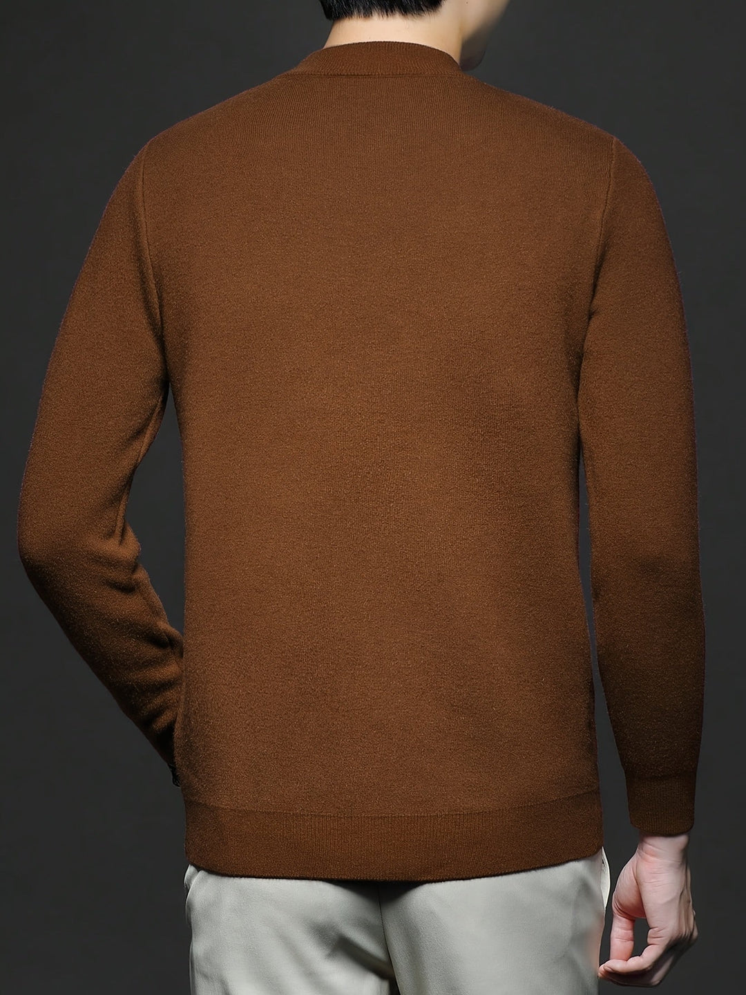 High-Neck Sweater for Men, Refined Style