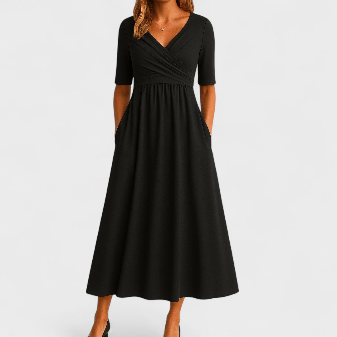 Pleated Midi Dress, Women's Graceful Fit