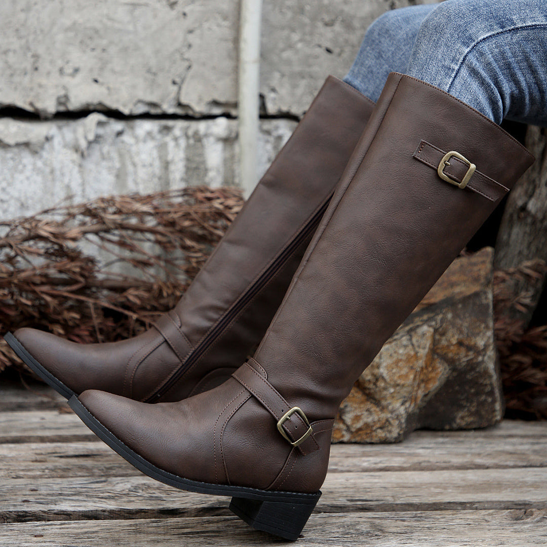 Classic Riding Knee-High Boots for Women