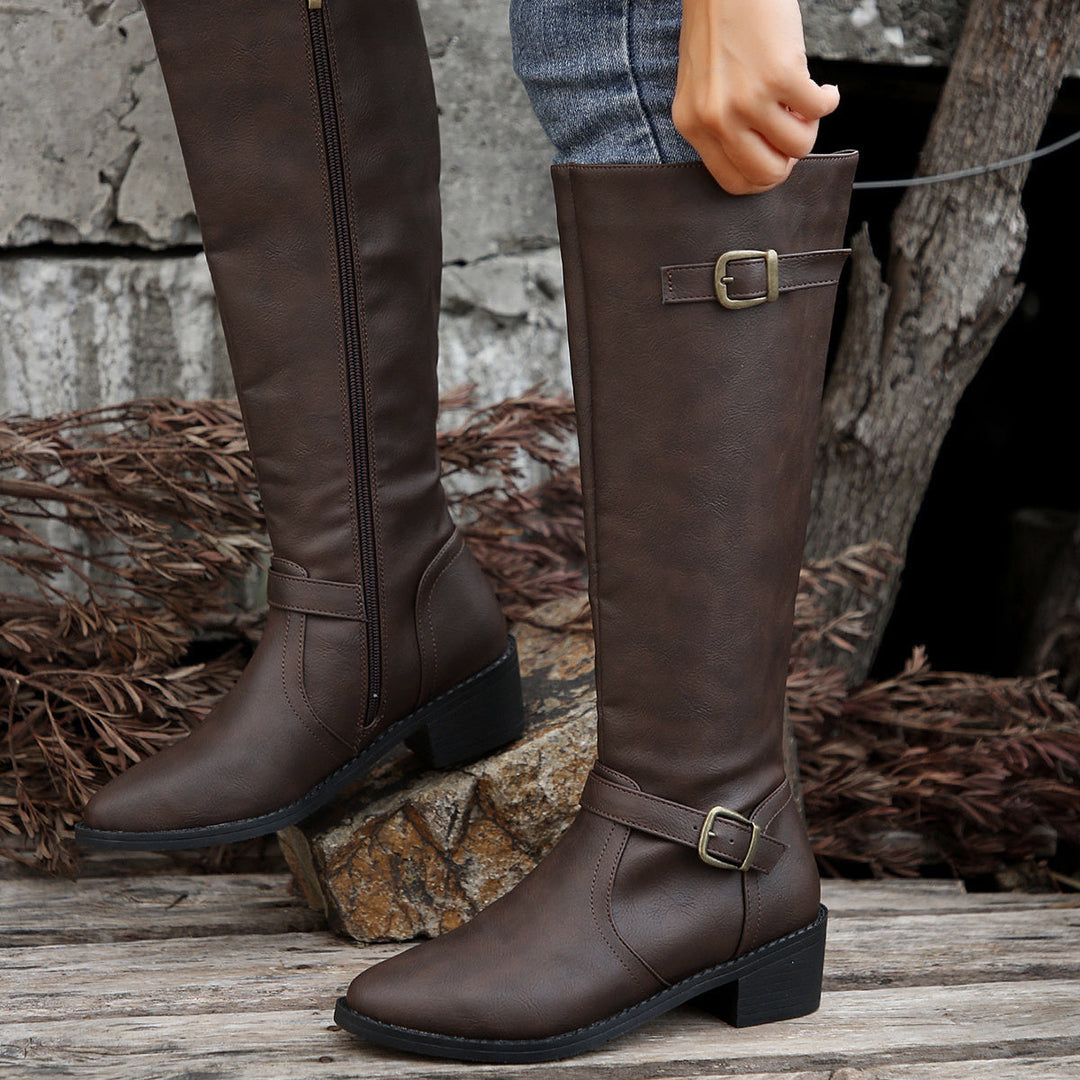 Classic Riding Knee-High Boots for Women