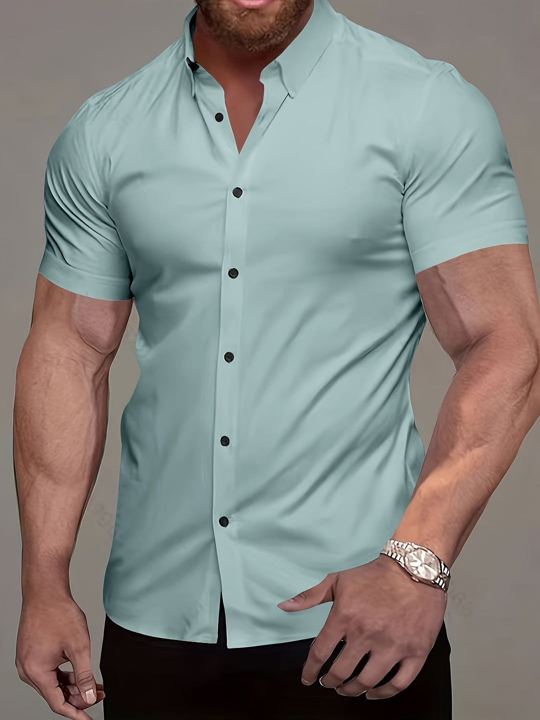 Refined Short-Sleeve Shirt for Men, Plus Size