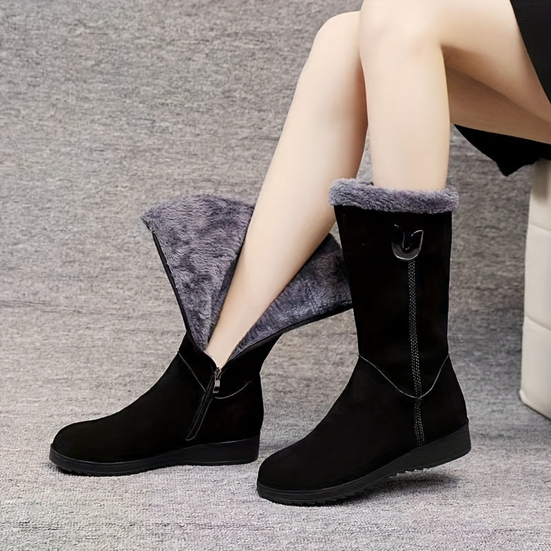 Cuffed Winter Boots for Women, Cozy Style