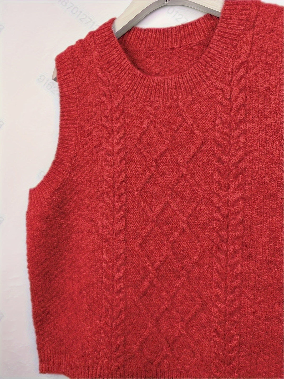 Cable-Knit Sweater Vest for Women