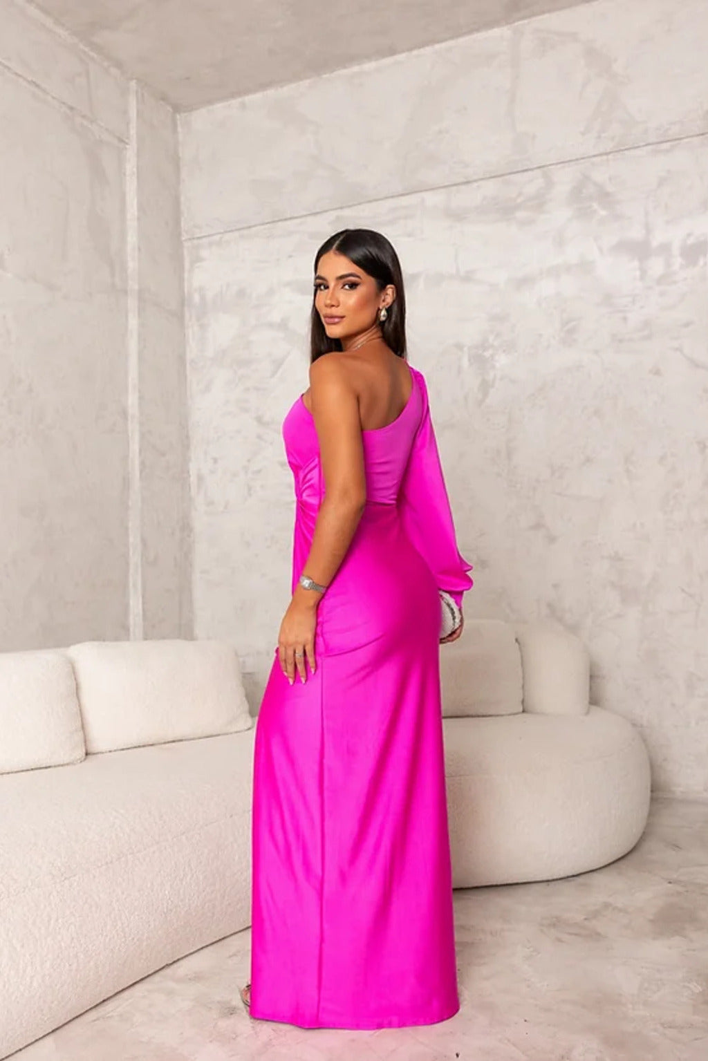 One-Shoulder Evening Dress for Women, Plus Size