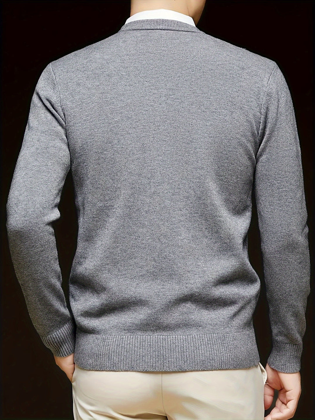 Refined V-Neck Sweater for Men