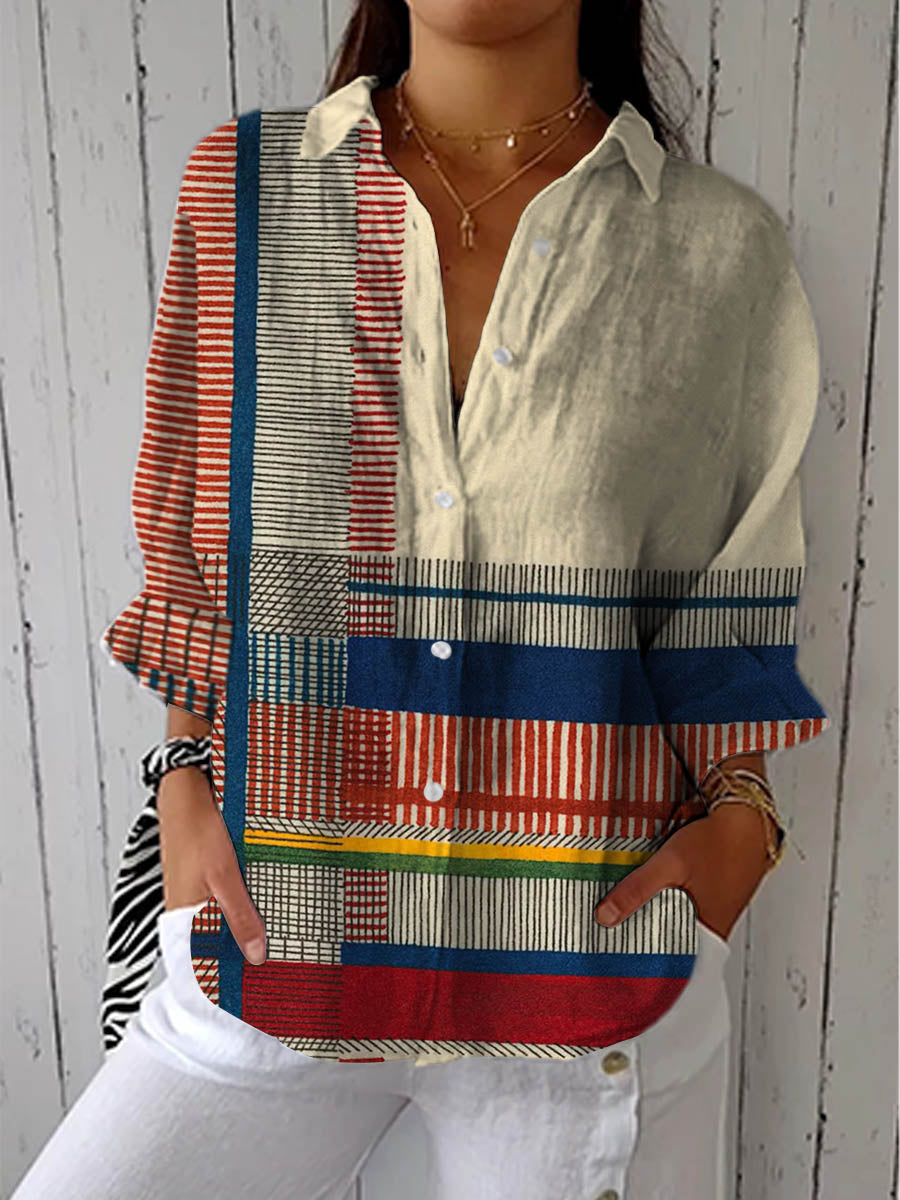 Classic Artistic Pattern Blouse for Women