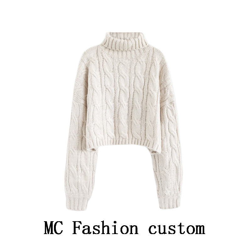 Women's Cable Knit Turtleneck Sweater