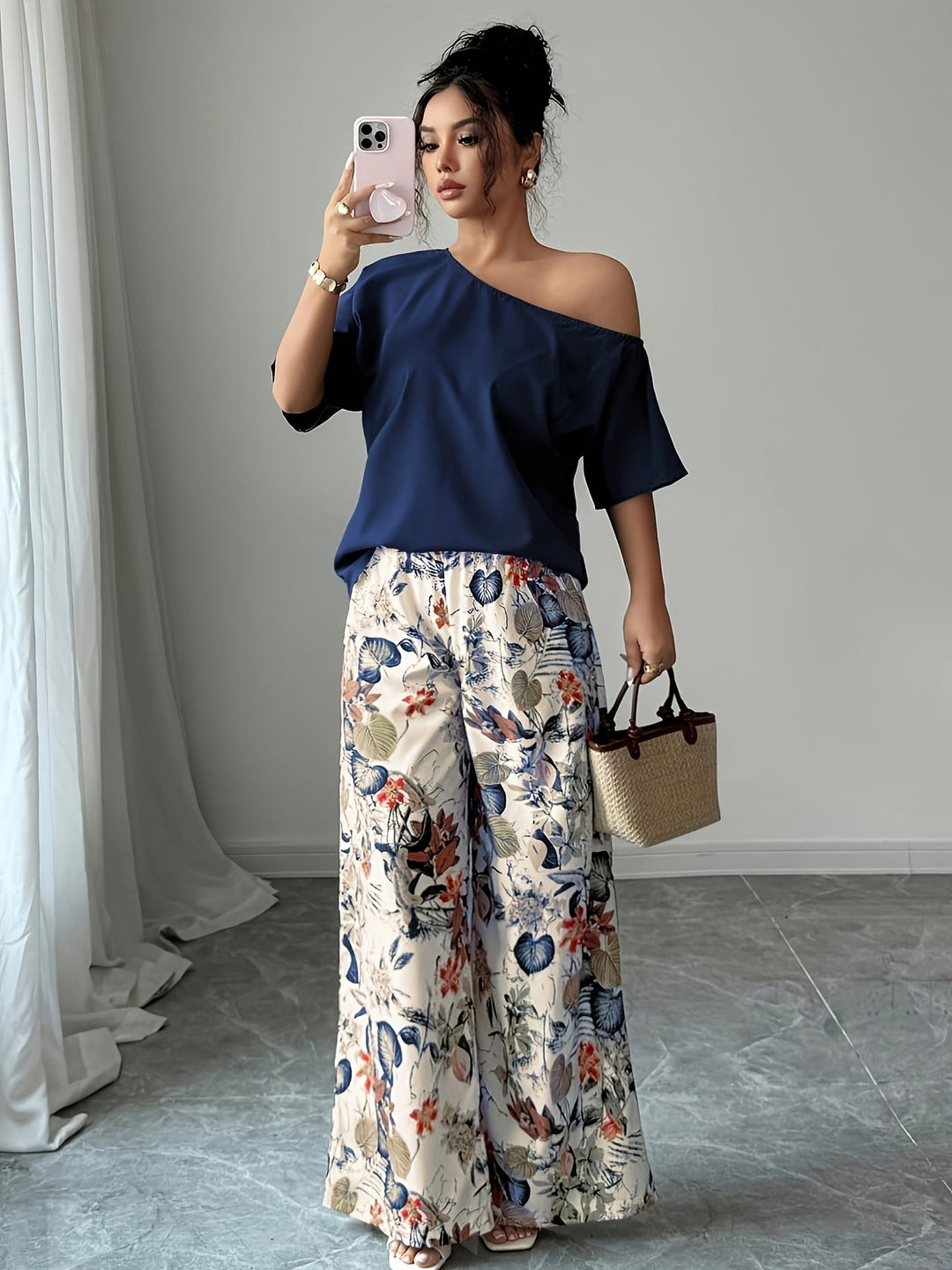 Off-Shoulder Two-Piece Set for Women