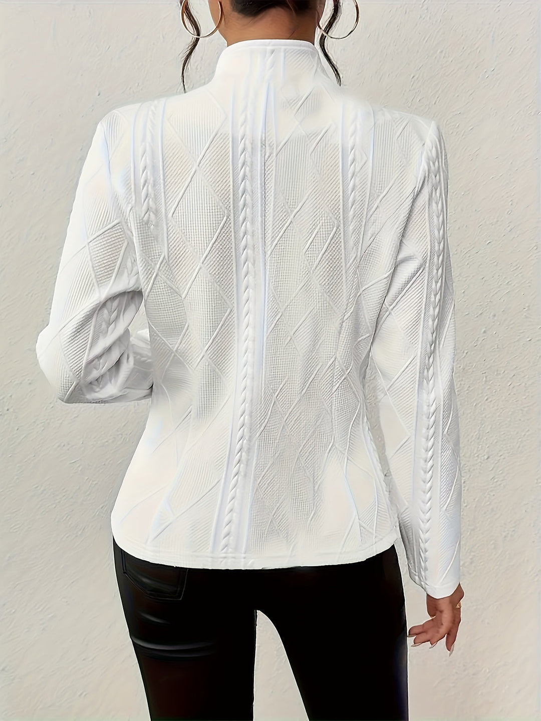 Waist-Defining Textured Blazer for Women