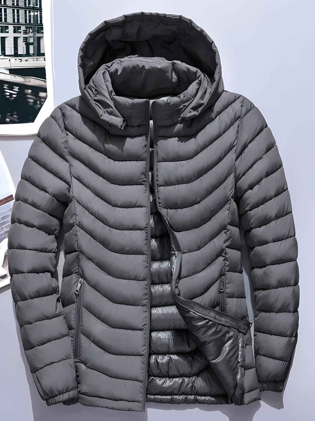 Men's Hooded Quilted Puffer Jacket