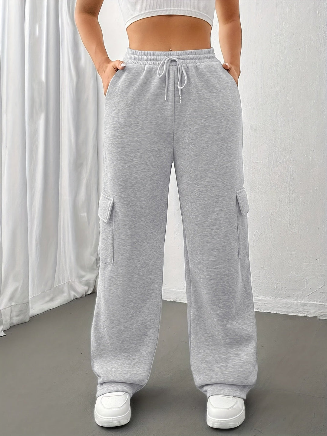 Relaxed Cargo Sweatpants for Women
