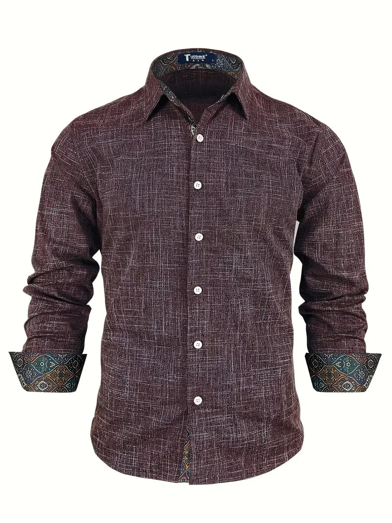 Button-Up Shirt for Men, Tailored Style