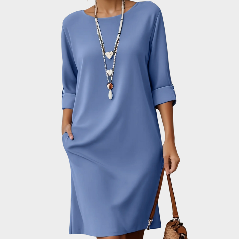 Round Neck Dress, Women's Comfortable Fit