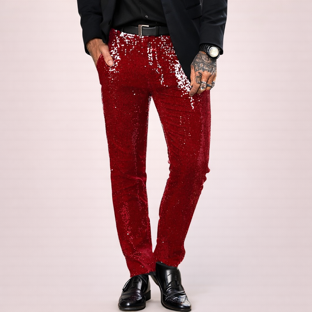 Shimmering Statement Pants for Men