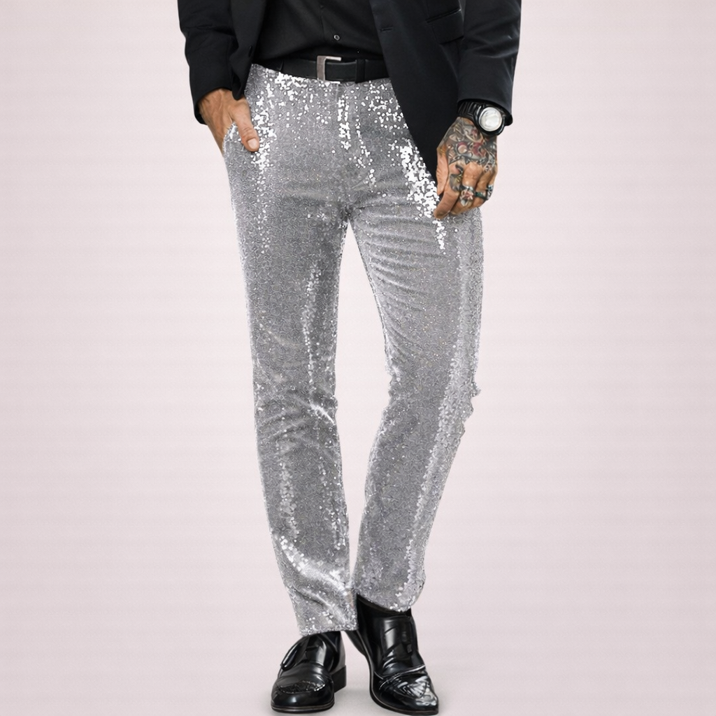 Shimmering Statement Pants for Men