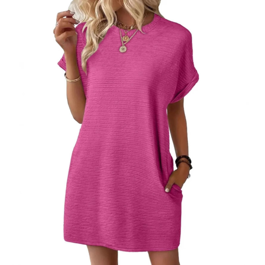 Casual Round Neck Summer Dress for Women