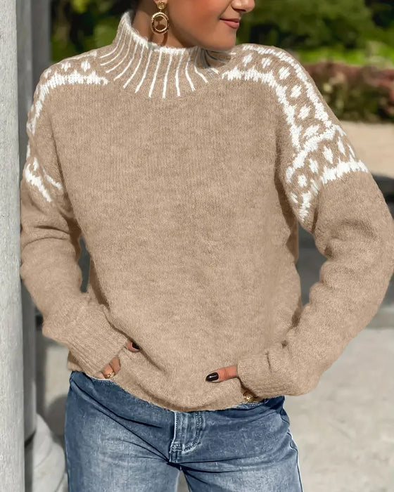 Cozy Patterned Sweater for Women