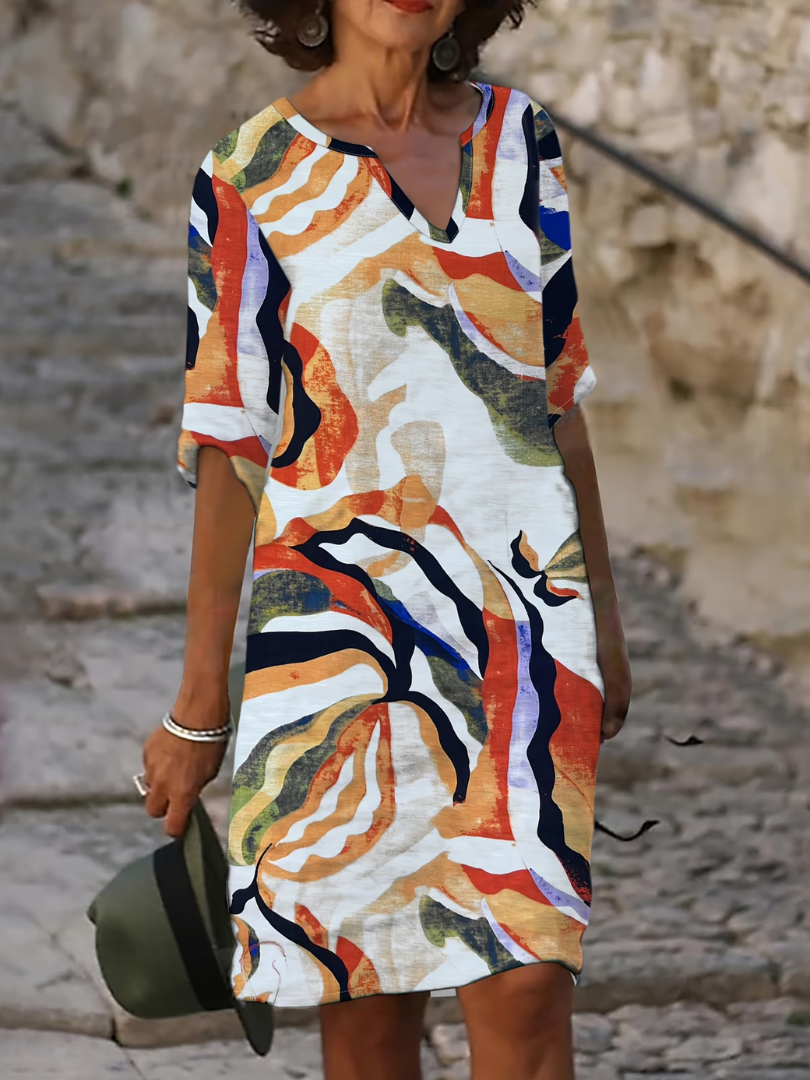Artful Summer Dress for Women, Plus Size