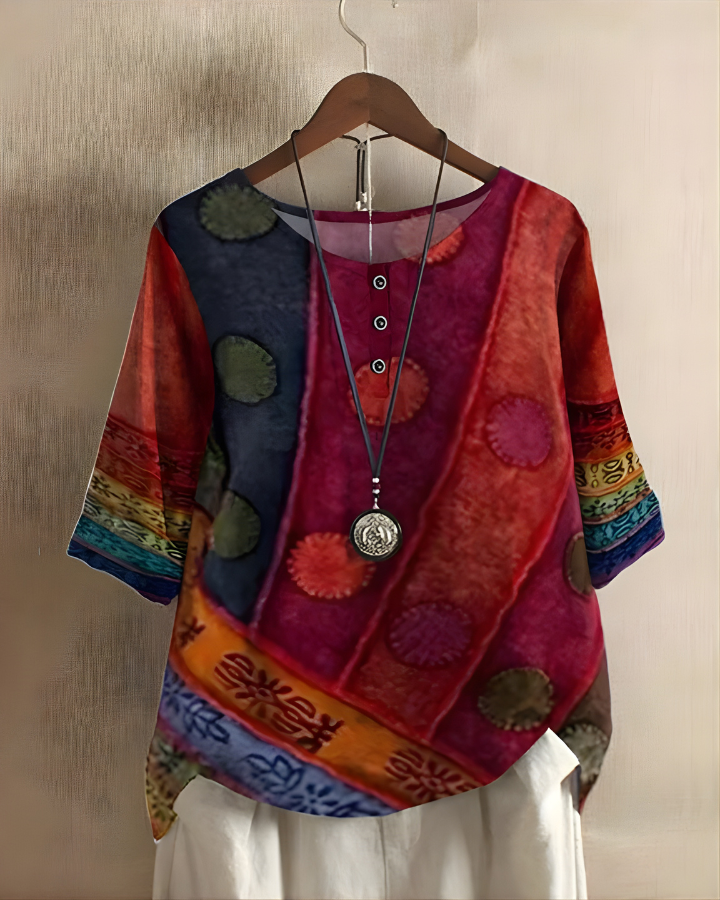 Summer Boho Top, Women's Relaxed Fit