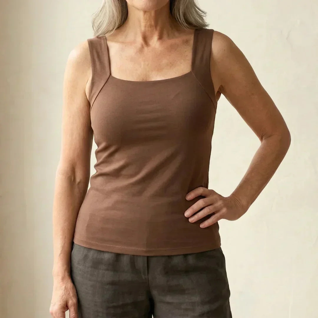 Built In Comfort Bra Tanktop for Women, Plus Size