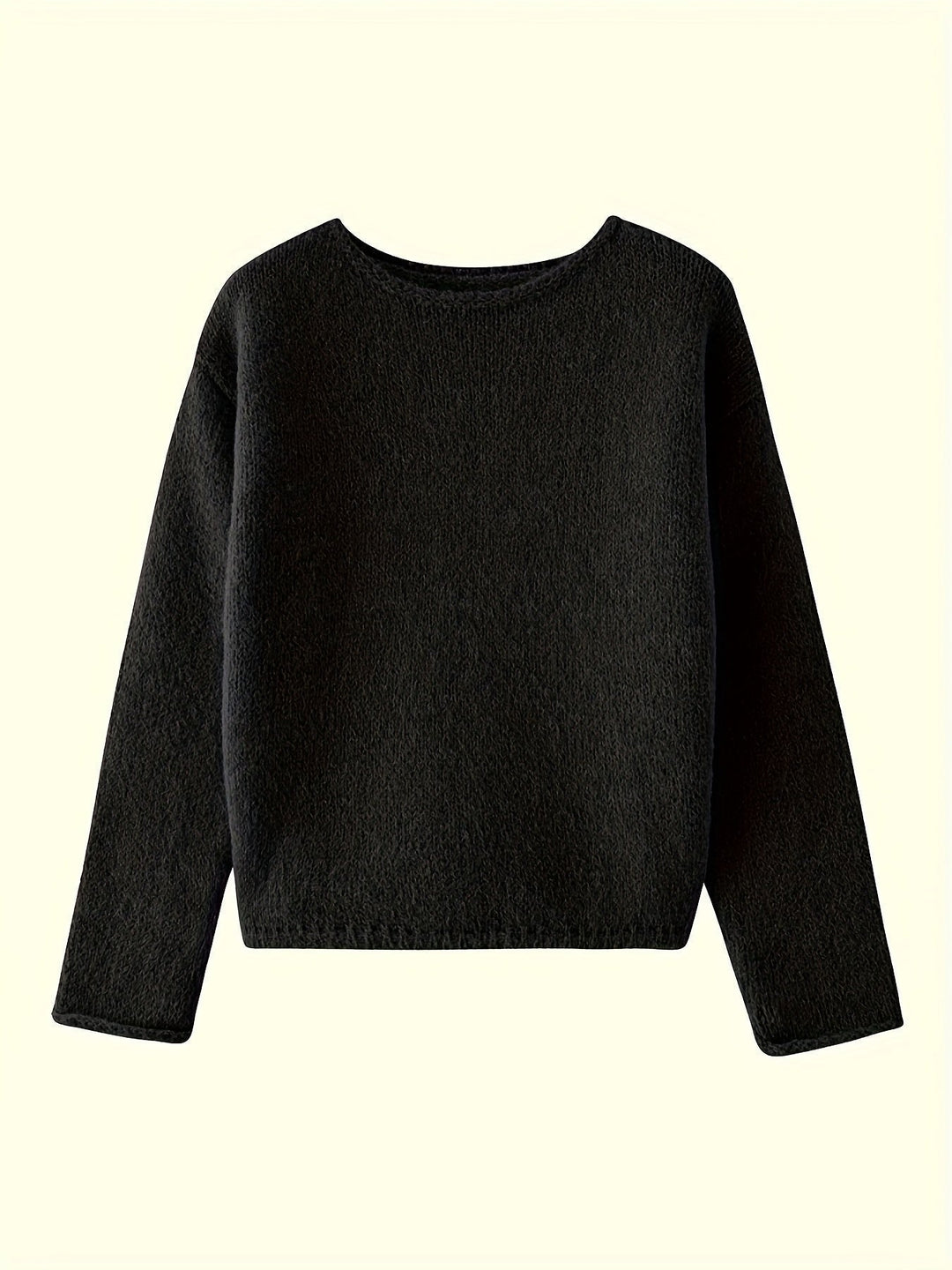 Crew Neck Sweater for Women, Relaxed Style