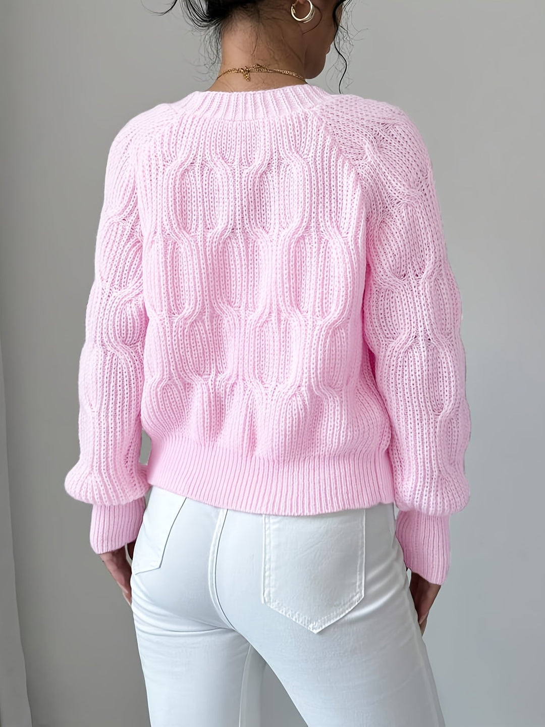 Bow-Detail Long Sleeve Cardigan, Women's Soft Fit