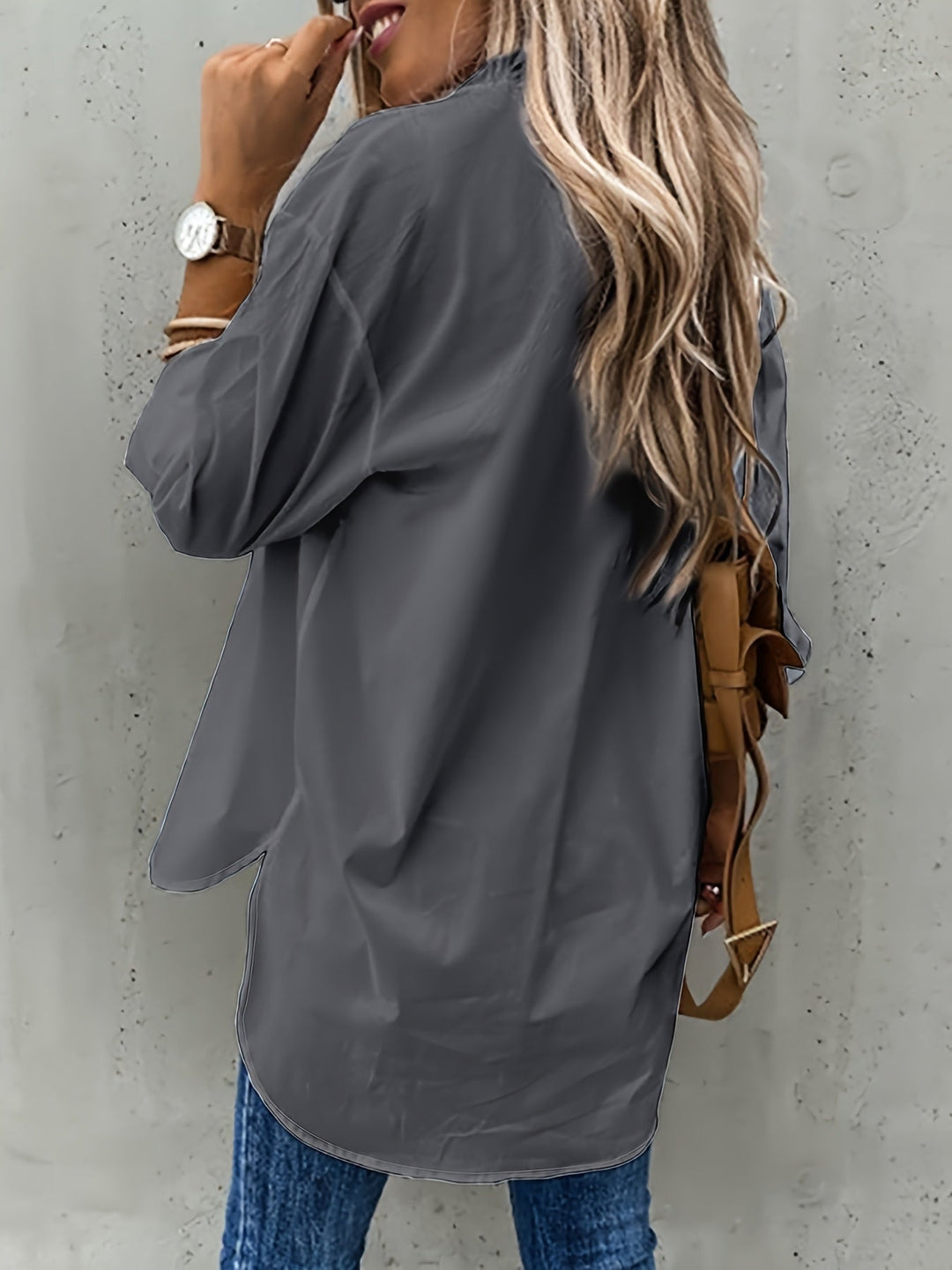 Button-Front Shirt for Women, Relaxed Style