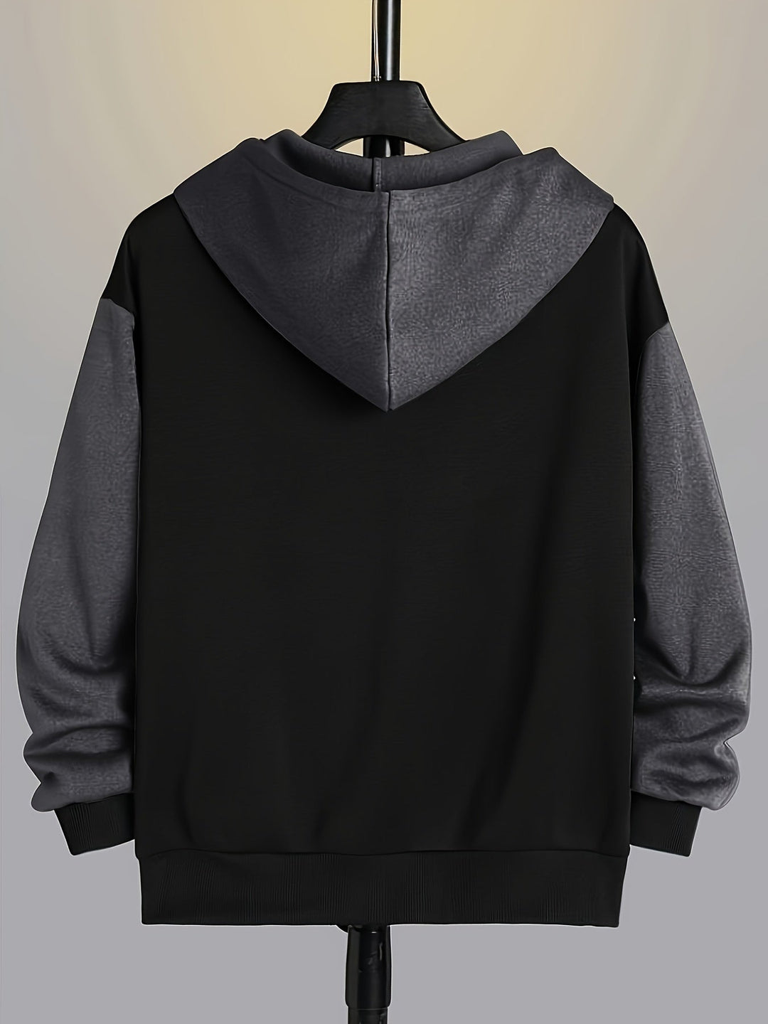Color Block Zip-Up Hoodie for Men