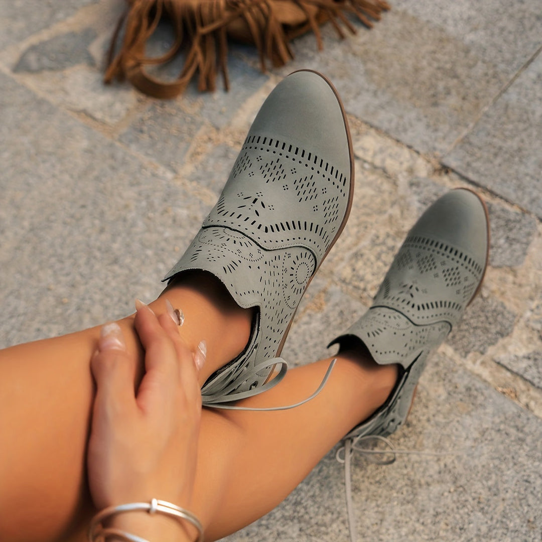 Cutout Detail Ankle Boots for Women