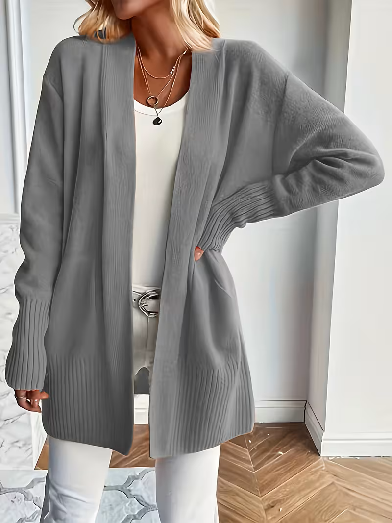 Open-Front Cardigan for Women, Relaxed Style