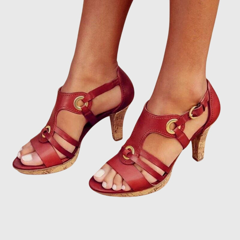 Premium Buckle Orthopedic Heels for Women