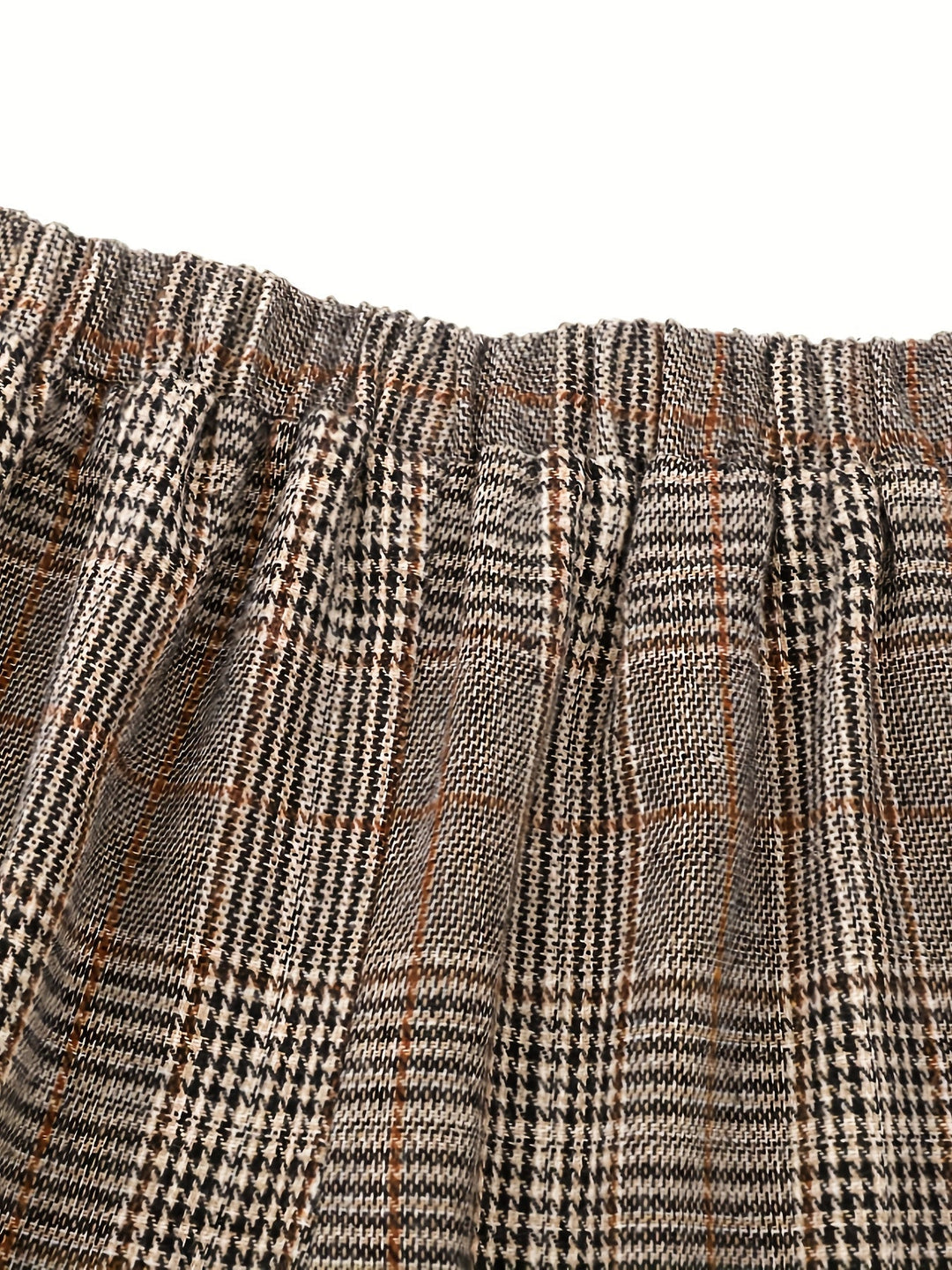 Wide-Leg Plaid Trousers for Women