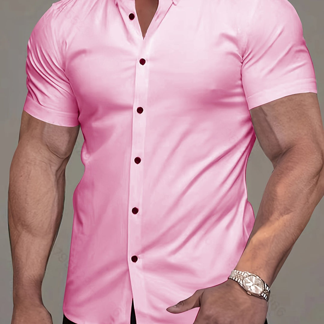 Refined Short-Sleeve Shirt for Men, Plus Size