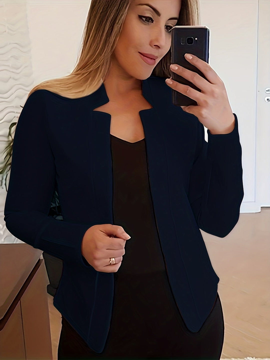 Open Front Tailored Jacket for Women