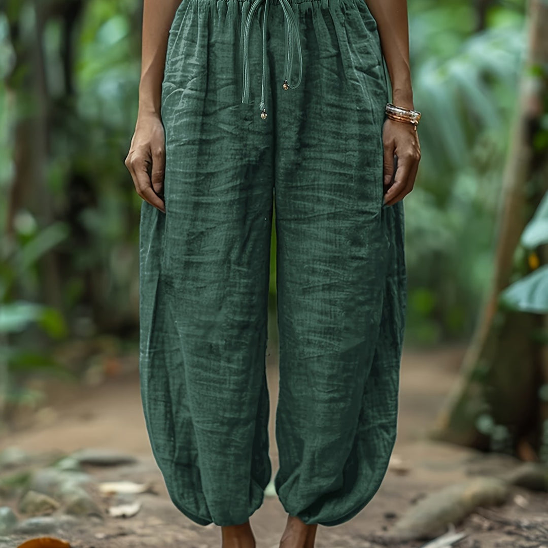 Drawstring Lantern Pants, Women's Relaxed Fit