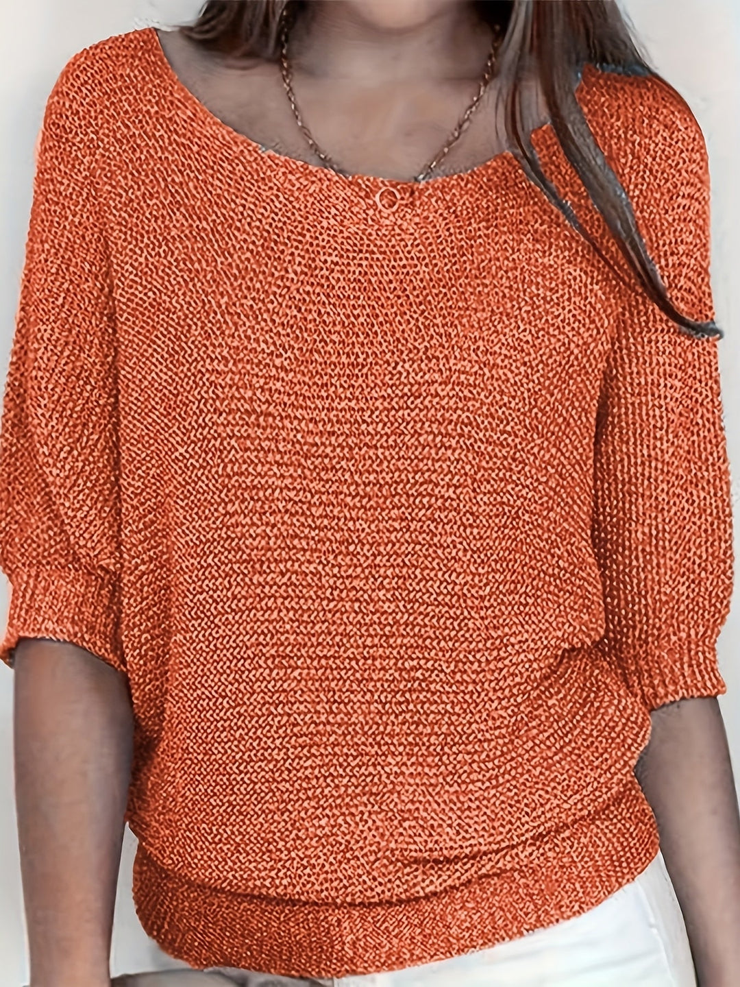 Open-Knit Sweater for Women, Relaxed Style