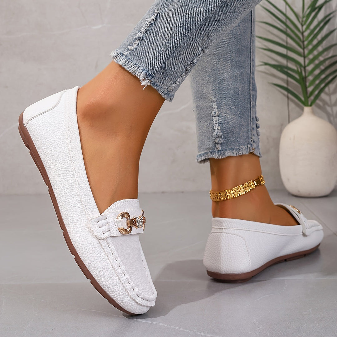 Elegant Buckle Loafers for Women