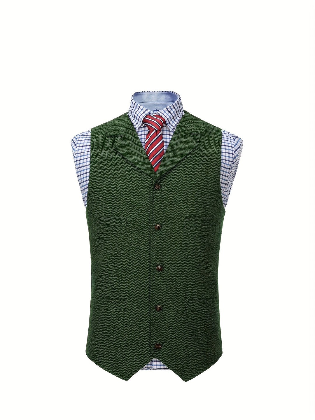 Heritage Herringbone Vest for Men, Plus Size