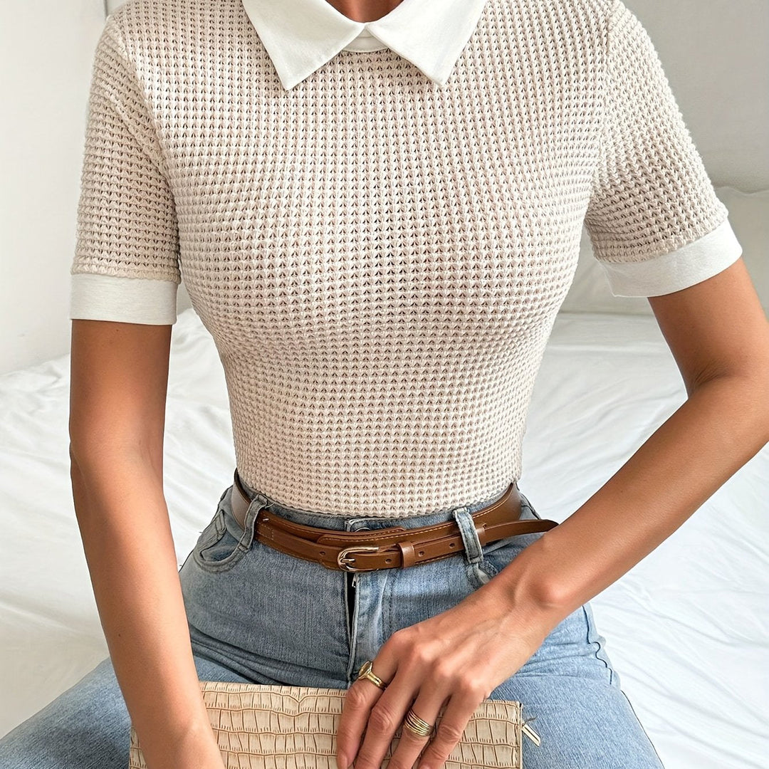Women's Collared Slim-Fit Top