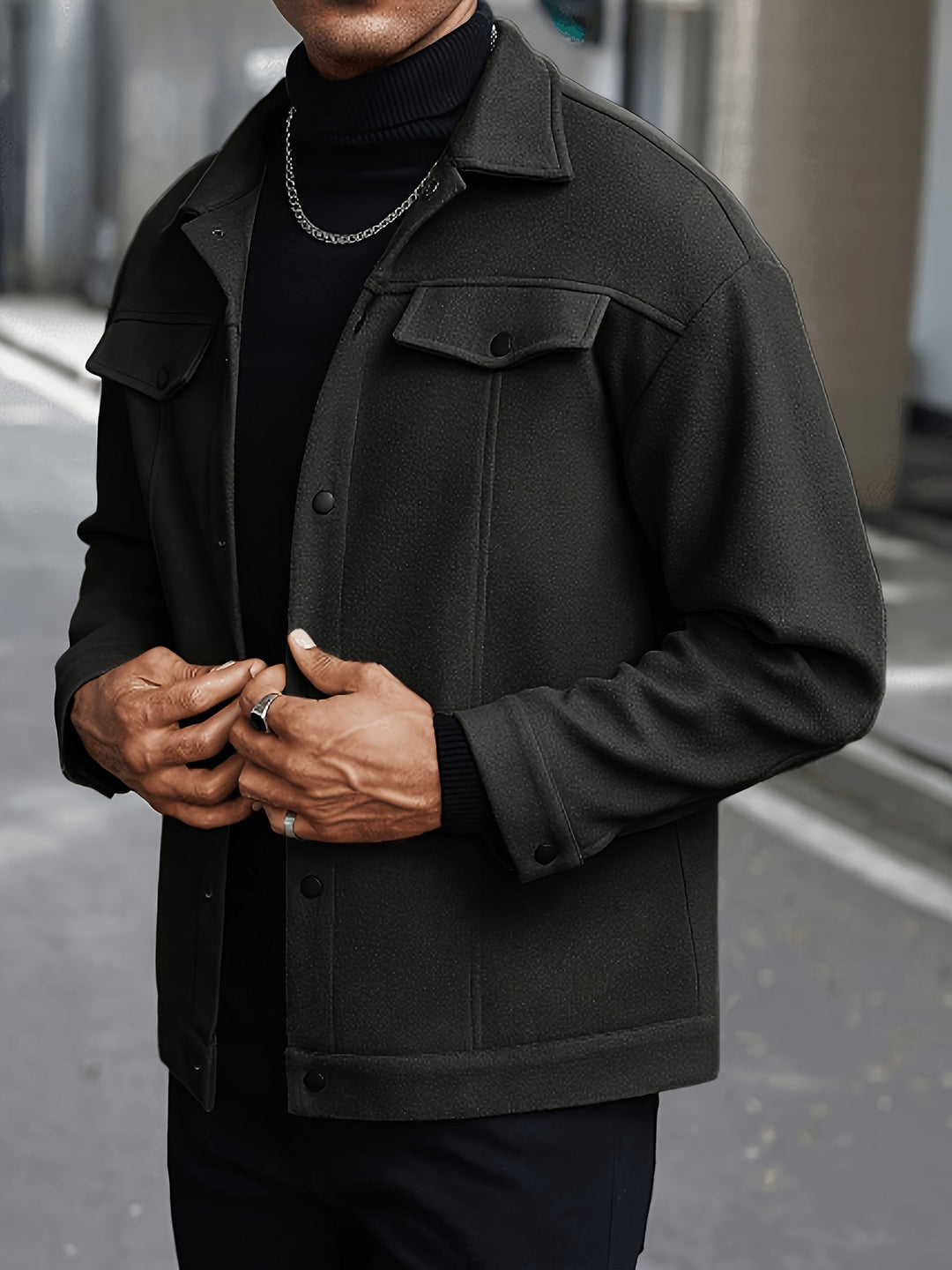 Utility Jacket for Men, Refined Style