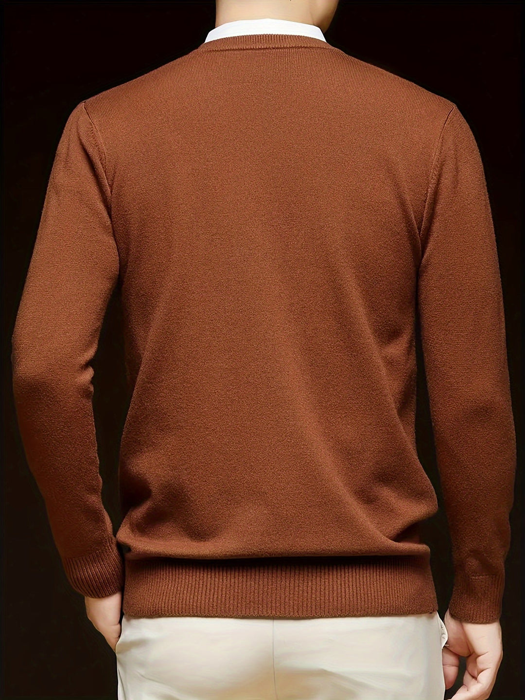 Refined V-Neck Sweater for Men