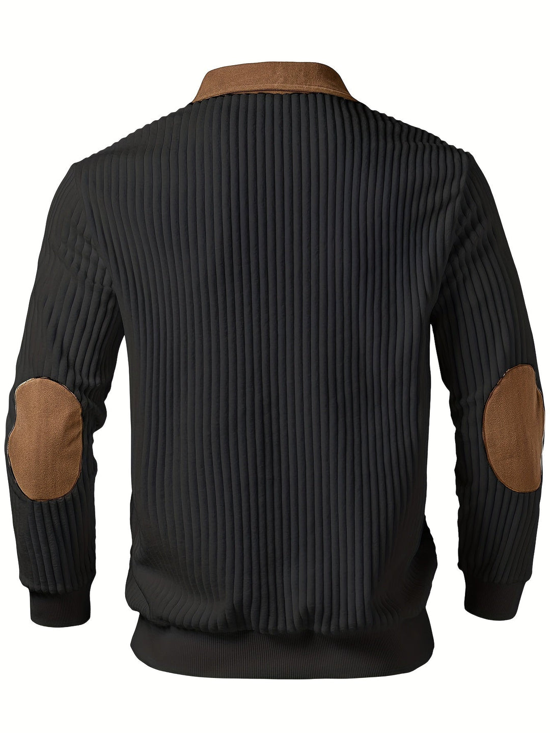 Two-Tone Quarter-Zip Pullover for Men