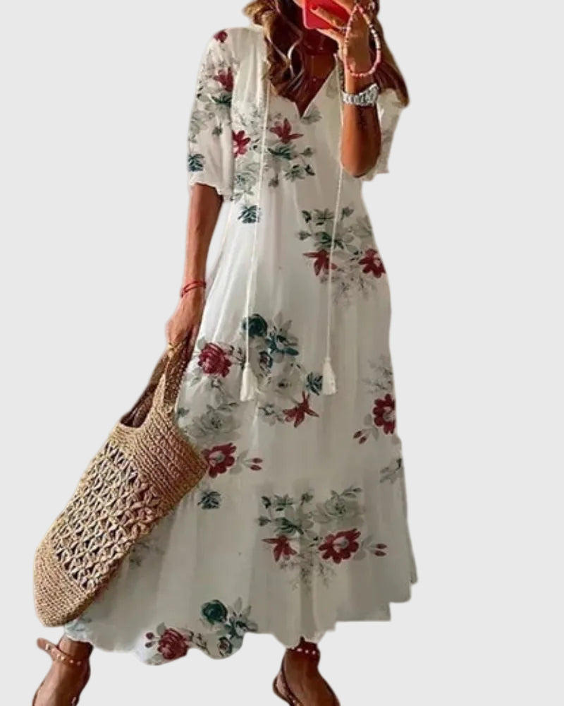 Boho Vintage Summer Maxi Dress for Women, Plus Size