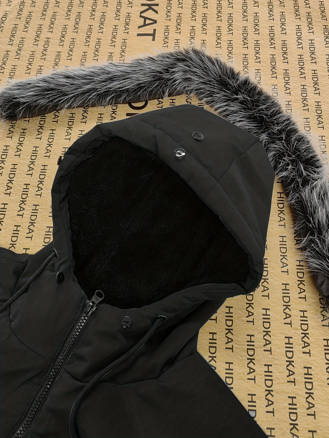 Hooded Mid-Length Parka Jacket for Men, Plus Size