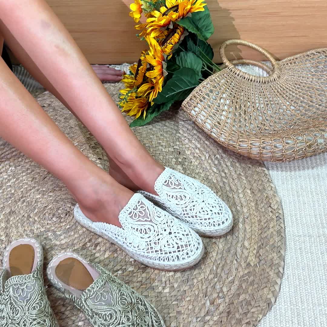 Woven Slip-On Mules for Women