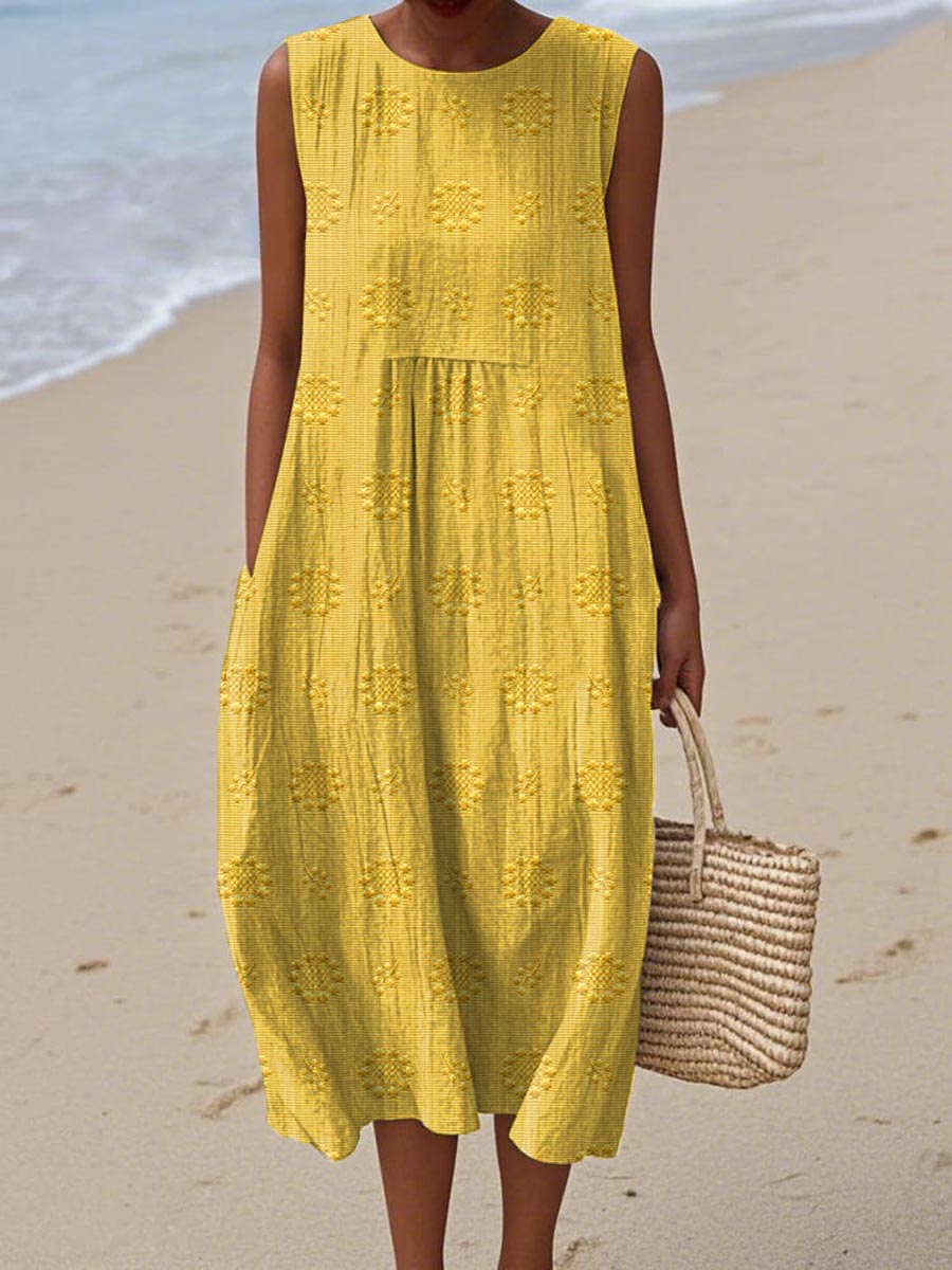 Summer Pocket Dress, Women's Elegant Fit