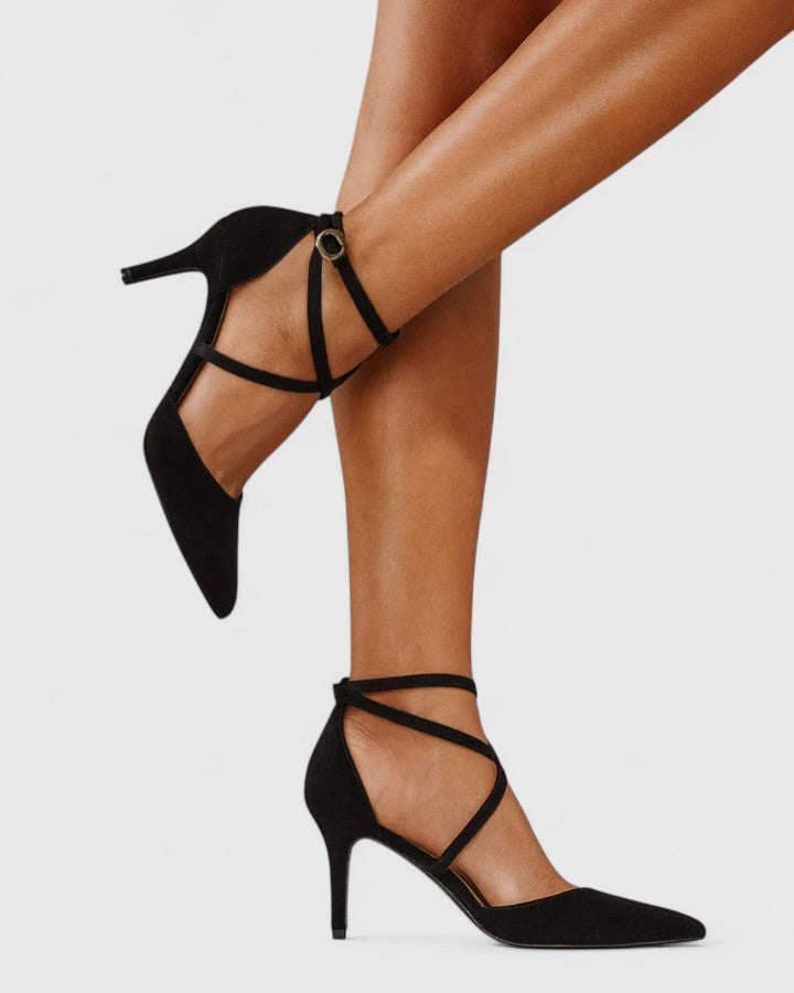 Long Lace Pointed Heels for Women, Elegant Style