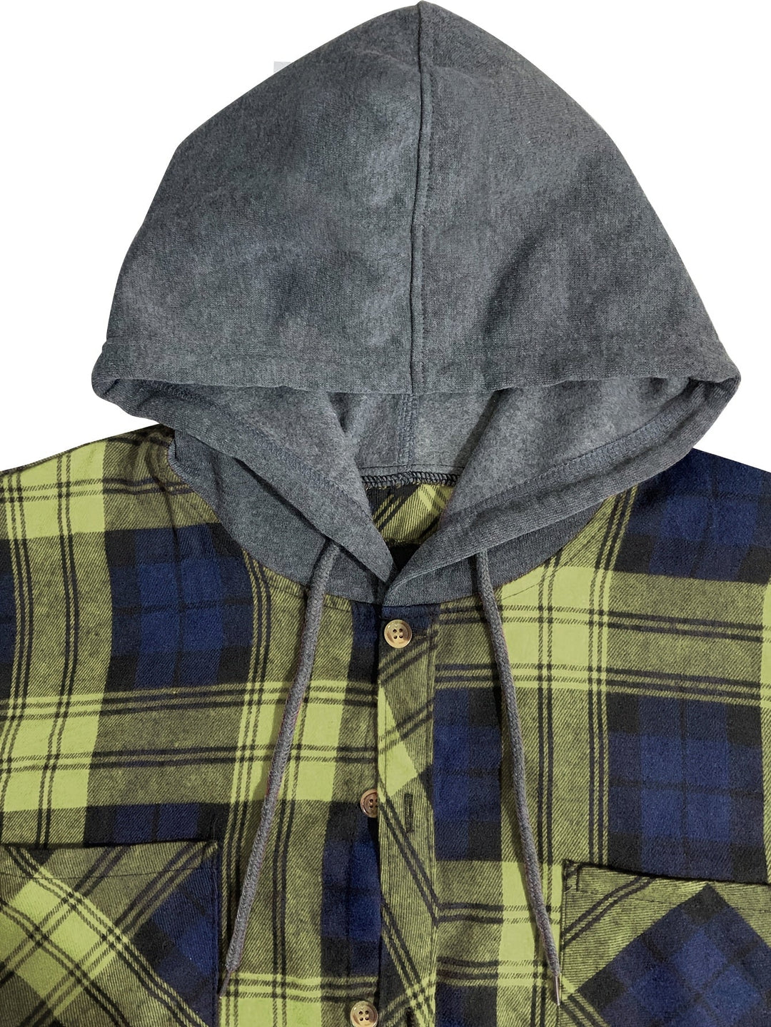 Checked Hooded Shirt for Men
