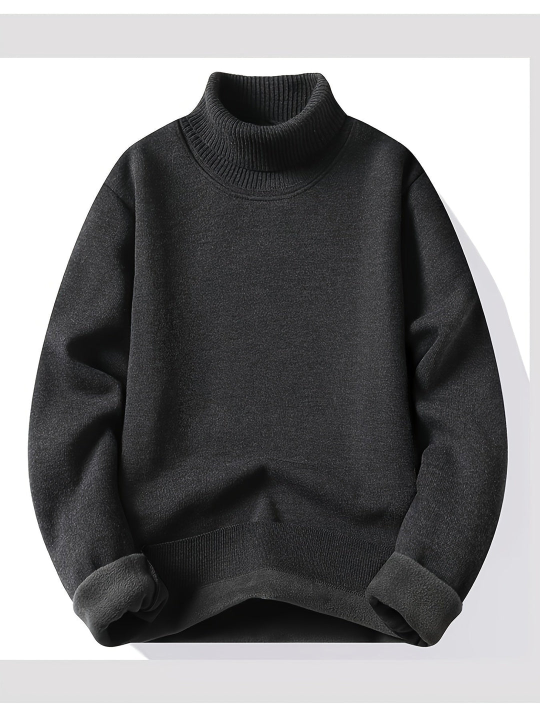 High-Neck Sweater for Men, Cozy Style