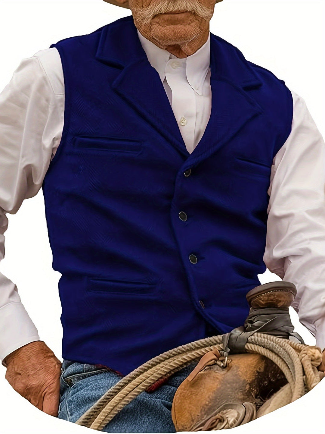 Heritage Herringbone Vest for Men, Plus Size